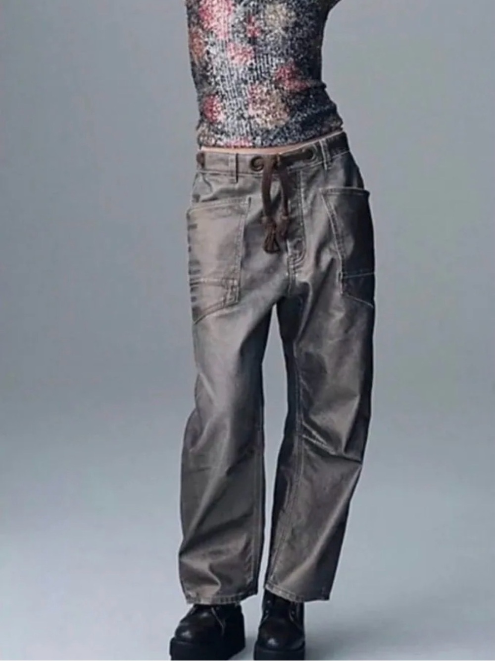 Free People Low Slung Moxie Barrel Jeans